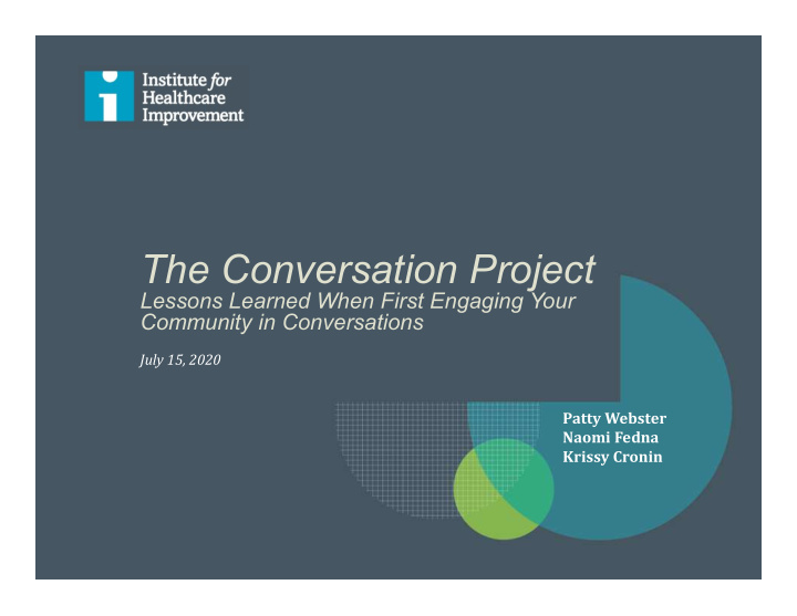 the conversation project