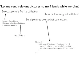 Let me send relevant pictures to my friends while we chat.  Select a picture from a