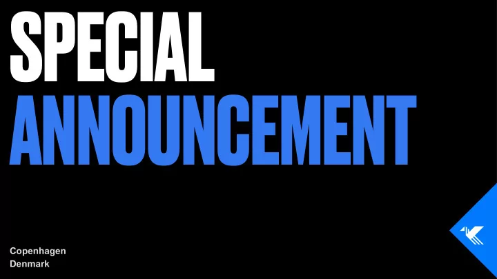 special announcement
