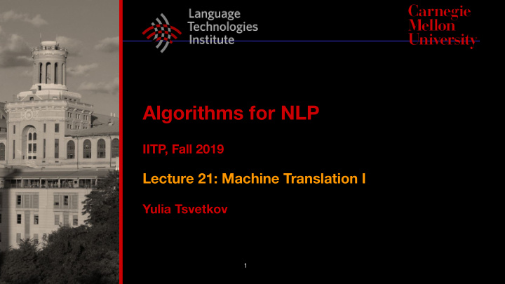 algorithms for nlp