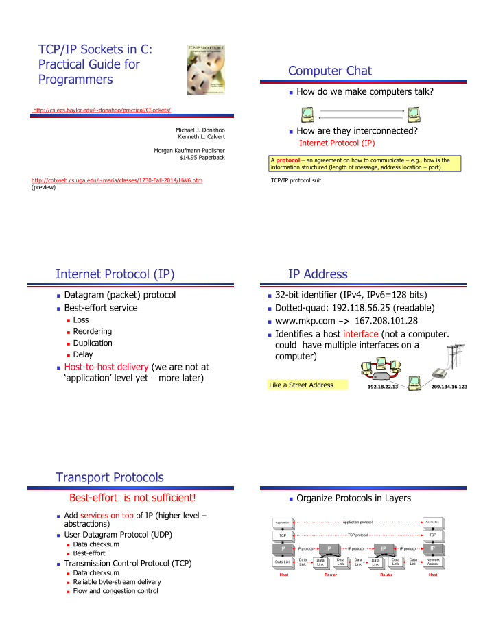 tcp ip sockets in c practical guide for computer chat