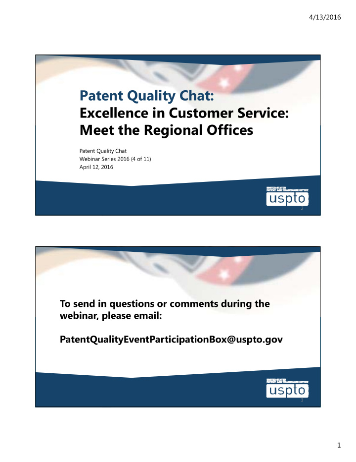 patent quality chat excellence in customer service meet