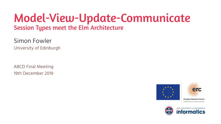 model view update communicate