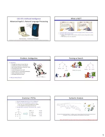 1  Dialog Systems  ELIZA  A psychotherapist agent (Weizenbaum,  ~1964)  Led to a long
