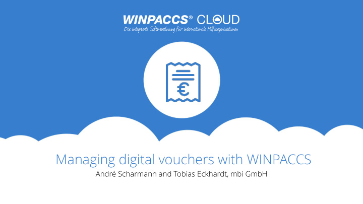 managing digital vouchers with winpaccs