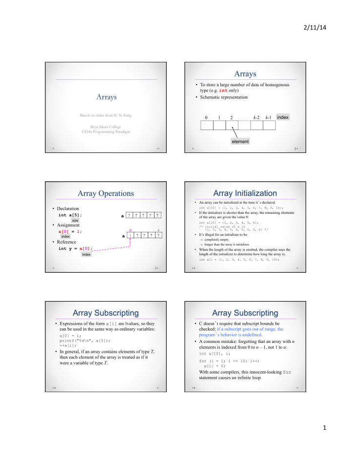 arrays