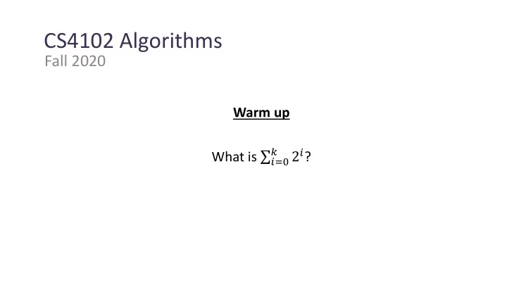 cs4102 algorithms