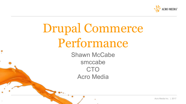 drupal commerce performance