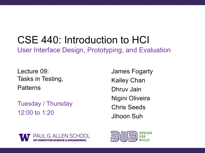 cse 440 introduction to hci