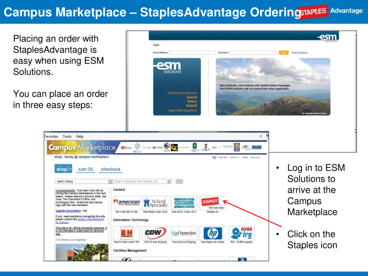 campus marketplace staplesadvantage ordering