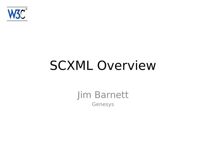 scxml overview