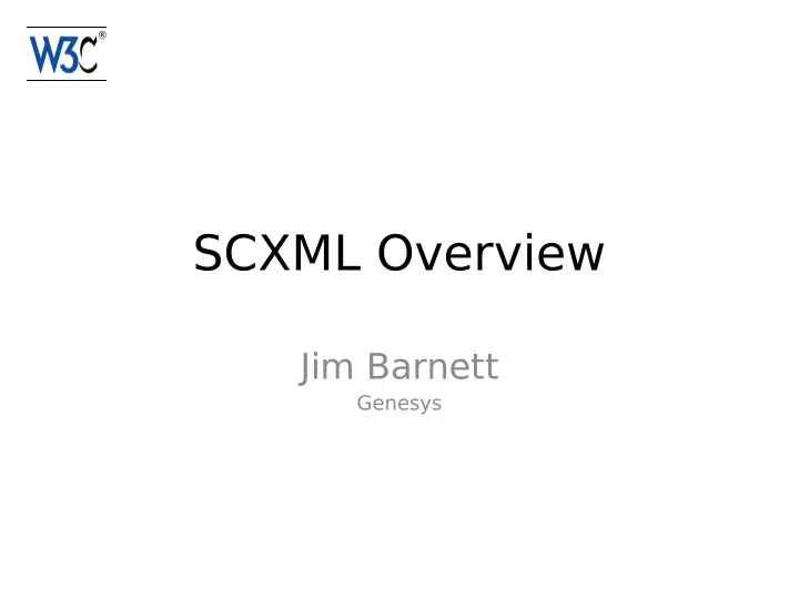 scxml overview