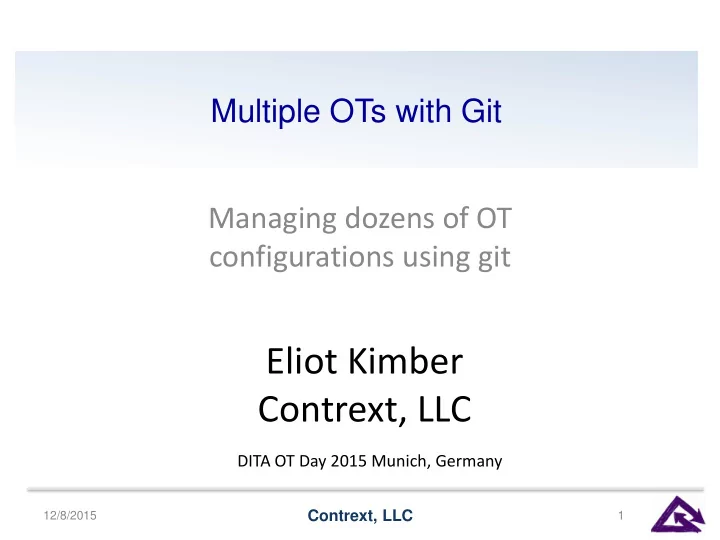 eliot kimber contrext llc