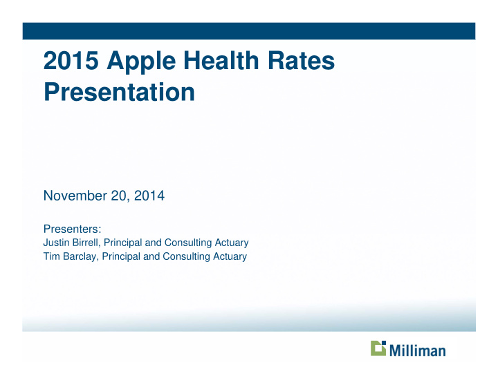 2015 apple health rates presentation