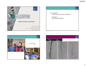 4/8/2017  Proctor/Speaker  - Abbott, Cook, Spectranetics, Medtronic.  Stockholder