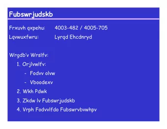 Fubswrjudskb  Frxuvh qxpehu:  4003-482 / 4005-705  Lqvwuxfwru:  Lyrqd Ehcdnryd  Wrgdbv Wrslfv: