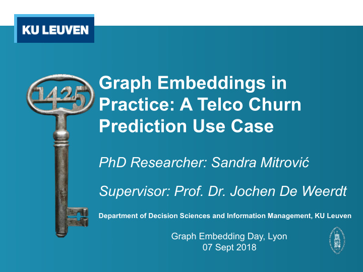 graph embeddings in practice a telco churn