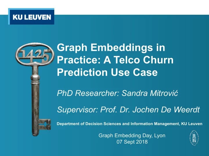 graph embeddings in practice a telco churn