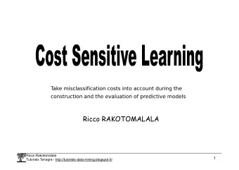 Ricco RAKOTOMALALA  Ricco Rakotomalala  1  Tutoriels Tanagra -