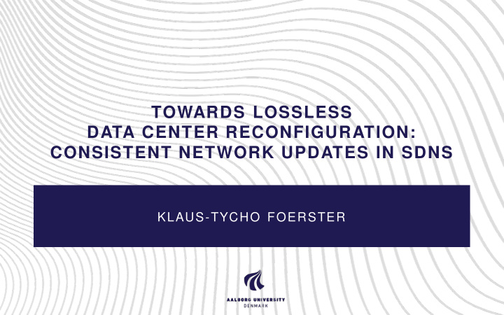 towards lossless data center reconfiguration consistent