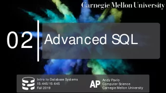 RELATION AL LANGUAGES  User only needs to specify the answer that they  want, not how to compute