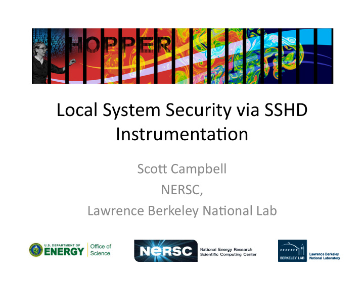 local system security via sshd instrumenta5on