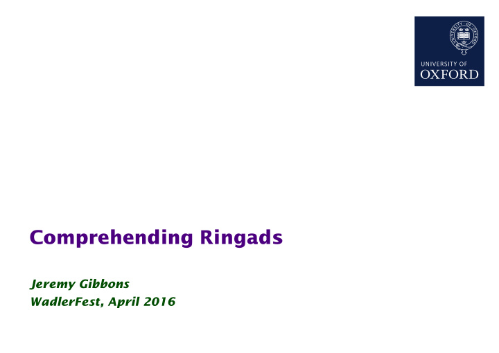 comprehending ringads