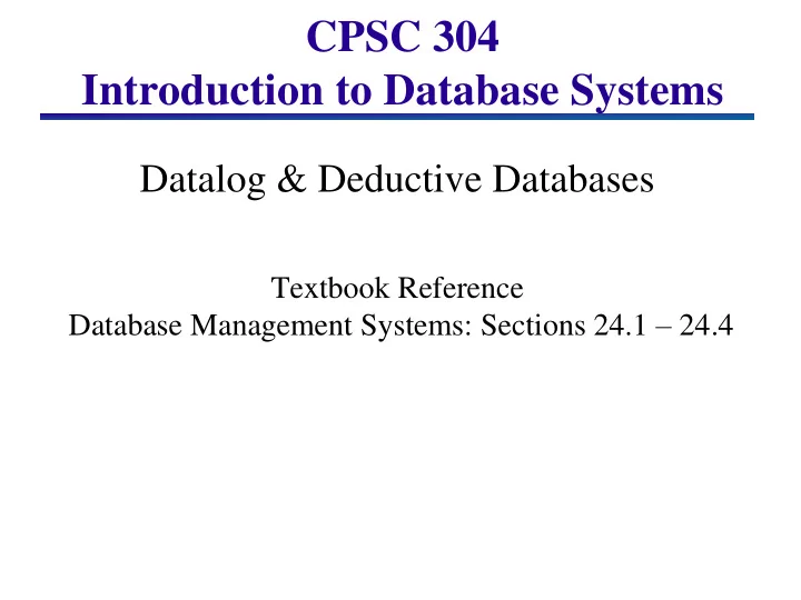 introduction to database systems