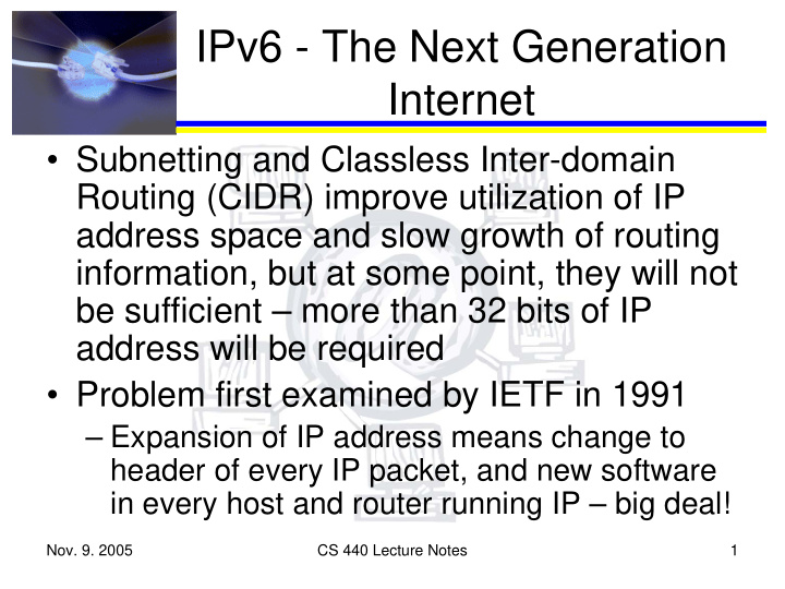 ipv6 the next generation internet