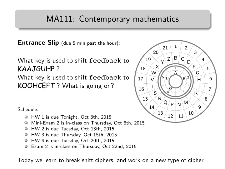 ma111 contemporary mathematics