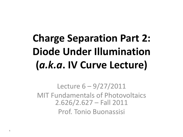 diode under illumination