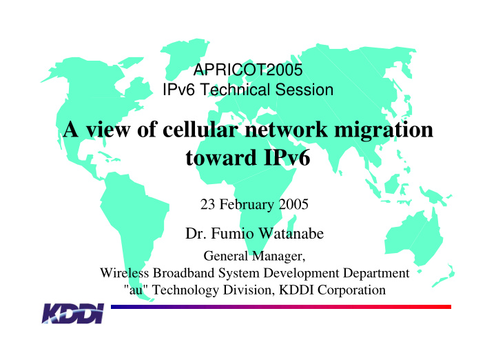 a view of cellular network migration toward ipv6