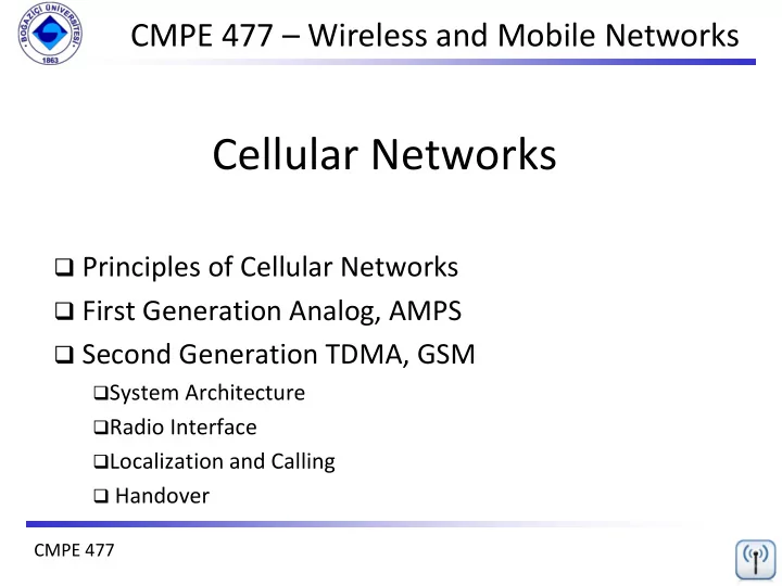 cellular networks