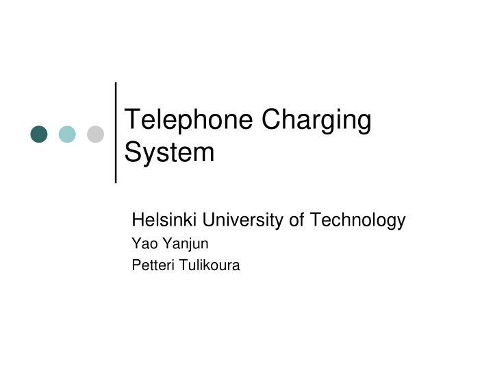 telephone charging system