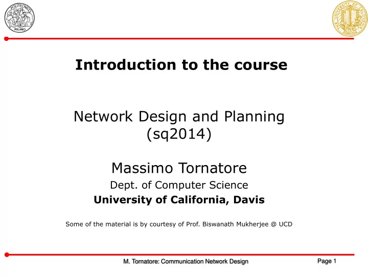 massimo tornatore dept of computer science university of