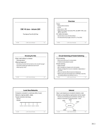 18-1  Client-Server Computing  Protocols  Communications protocol : a standard specifying the