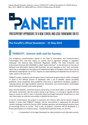 PANELFIT:  Science with and for Society.  The vertiginous transformations placed in the field of