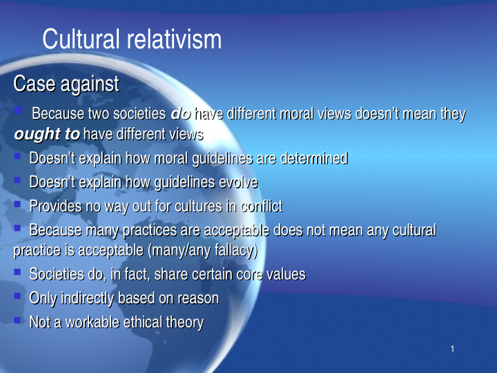 cultural relativism