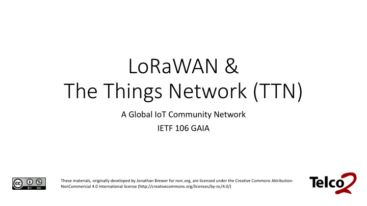 lorawan the things network ttn