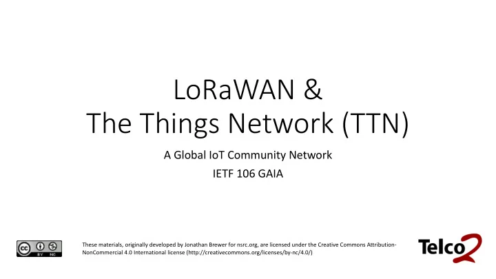 lorawan the things network ttn