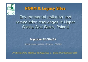 Environmental pollution and  Environmental pollution and  remediation challenges in Upper
