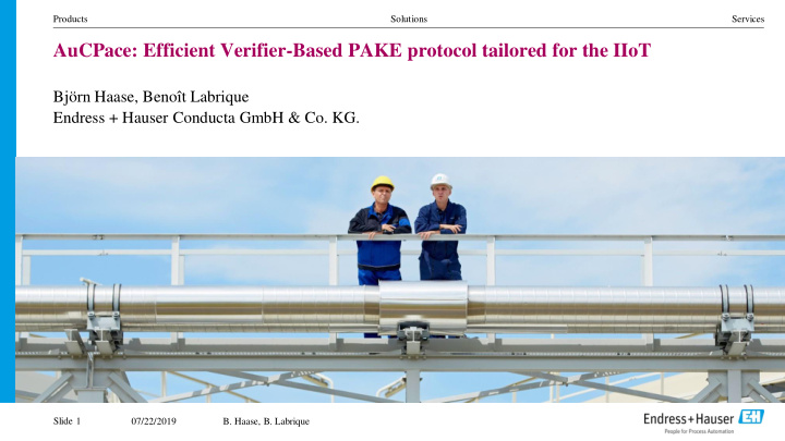 aucpace efficient verifier based pake protocol tailored