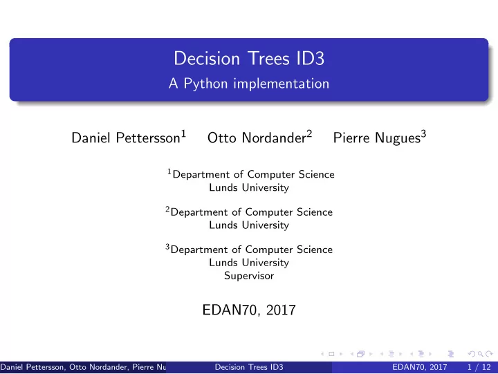 decision trees id3
