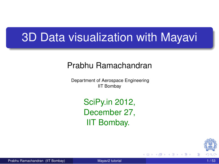 3d data visualization with mayavi