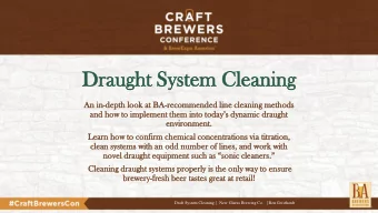 Dra  Draugh  ught  t Sy  Syst  stem  em Cl  Clea  eaning  ning  An in-depth  epth look  k at