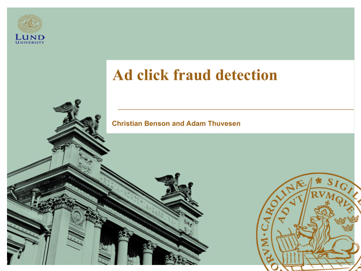 ad click fraud detection
