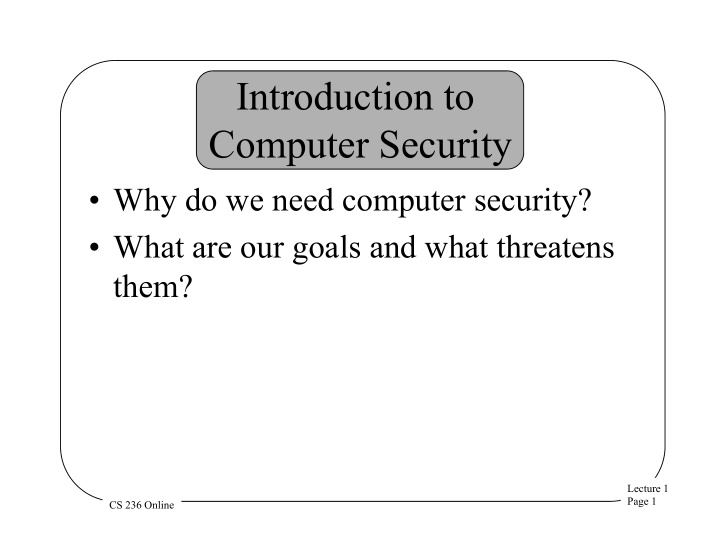 introduction to computer security