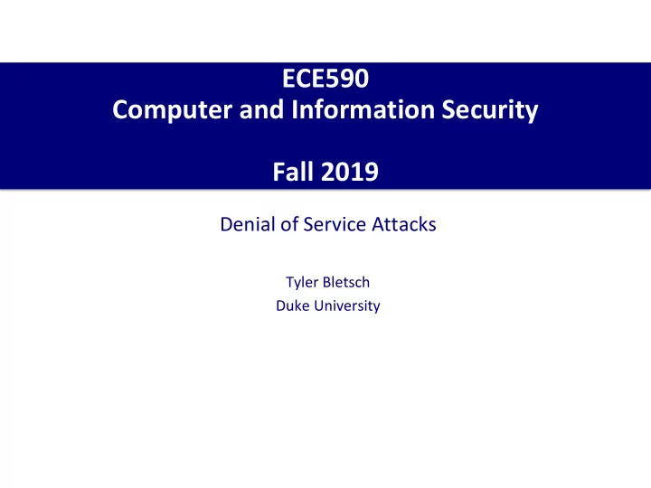 computer and information security