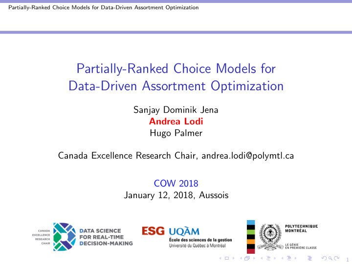 partially ranked choice models for data driven assortment
