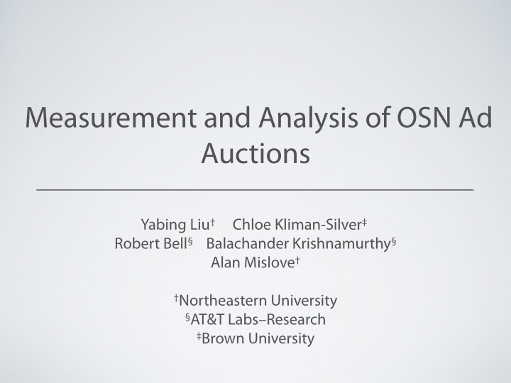 measurement and analysis of osn ad auctions